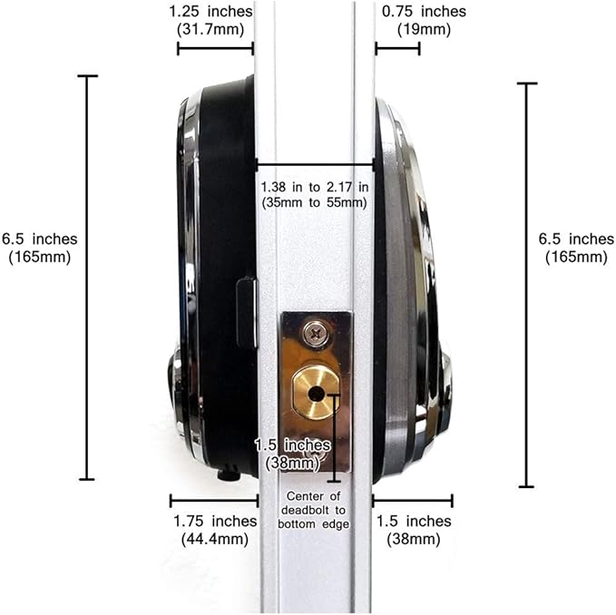 Samsung SHP-DS510MK Digital Door Lock SHP-DS510 Black Keyless Electronic Deadbolt + Emergency Keys FIT Most Doors