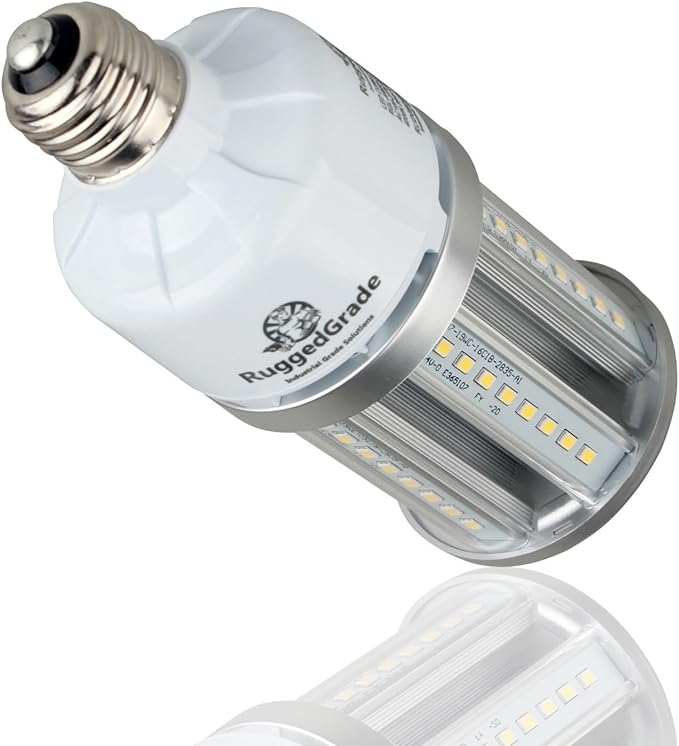 RuggedGrade Aries Series 19W LED Corn Light Bulb | 2,400 Lumens | 4000K | E26 Base | 4KV Surge Protection | DLC 5.1 Premium