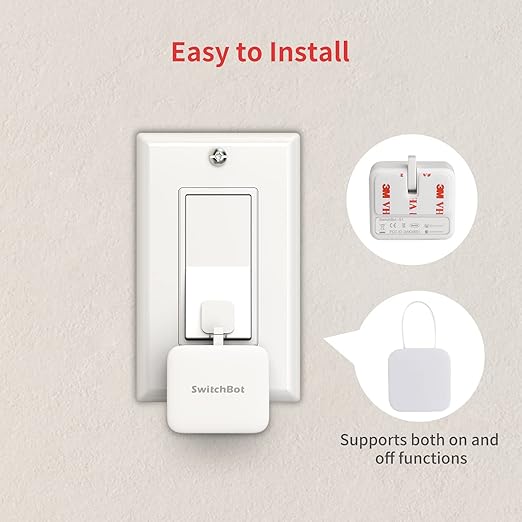 SwitchBot Smart Switch Button Pusher(3Pack) with Hub Mini - Smart Switch Button Pusher, Wireless App & Timer Control, Compatible with Alexa, Google Home, IFTTT, Easy to Use, Smart Light Control Set