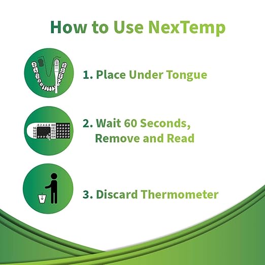 Ultra Single-Use Thermometers - Individually Wrapped Disposable First Aid Supplies with High-Accuracy Readings, for Work, Home, and Travel, Fahrenheit, 12-Pack, by Medical Indicators Inc.