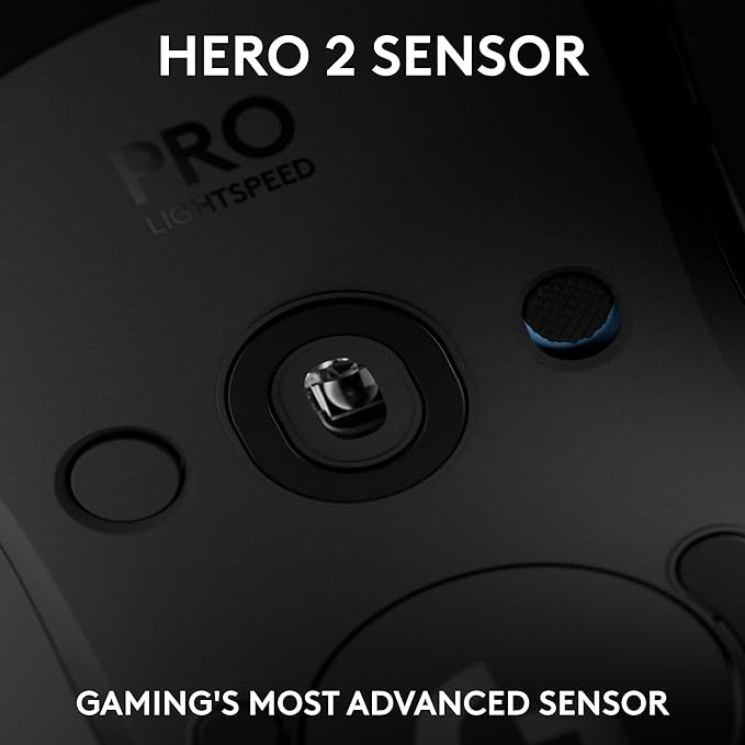 Logitech PRO 2 Lightspeed Wireless Gaming Mouse, Black | Hero 2 Sensor, 44k DPI, 8 Programmable Buttons, LIGHTFORCE Switches, RGB Lighting, Lightweight, PC/Mac | with Signature Series Charging Dock