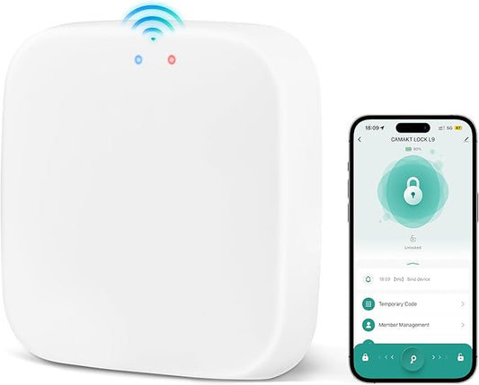 Smart Lock Wi-Fi Gateway, Remote Control with Tuya App, Compatible with Alexa Voice Control