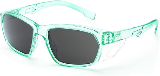 ProtectX Stylish Anti-Fog & Scratch-Resistant Safety Glasses With Readers, UV Protection Goggles, Anti-Impact Lightweight Glasses for Men＆Women Jade Tinted Smoke