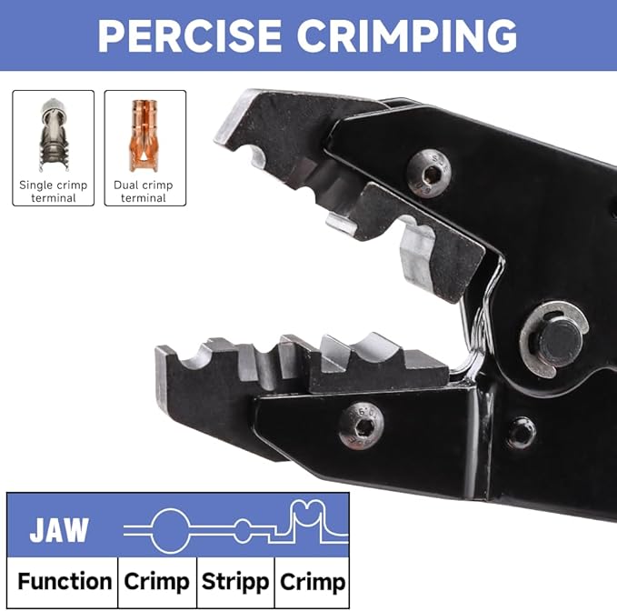 HKS Spark Plug Connector Crimping Tool For Ignition Cable and Spark Plug Wire - Ratcheting Wire Crimpers - Max Diameter 8.5mm - Ratchet Terminal Crimper - Electrical Crimping Tool