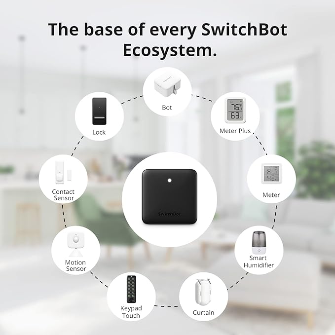 SwitchBot Hub Mini Smart Remote - IR Universal Remote, WiFi IR Blaster for TV, Air Conditioner, Compatible with Alexa, Google Home, Link SwitchBot to Wi-Fi (Support 2.4GHz)