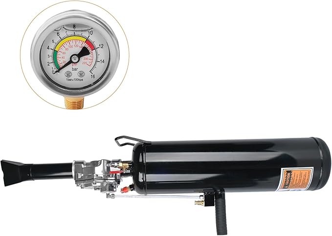 3.2Gal/12L Tire Bead Seater, 145 PSI Portable Bead Blaster Tire Inflator, Handheld Trigger Seating Inflator for Tractor, Truck, ATV, Car & Auto Repair, Black