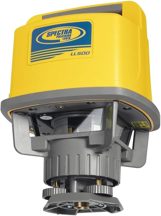 Spectra Precision LL500 Self-Leveling Laser Level with HL700 Receiver, C70 Rod Clamp, Alkaline Batteries, Carry Case, Yellow