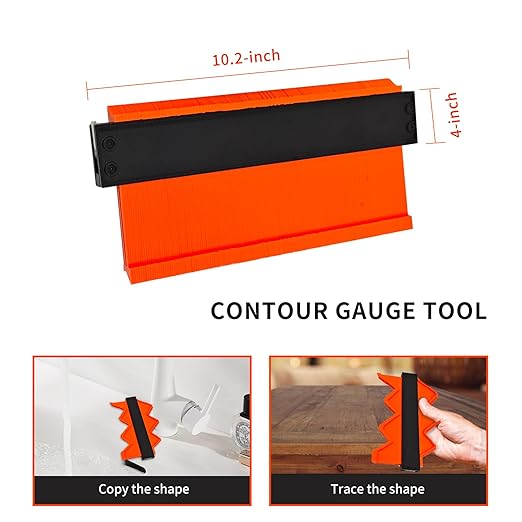 Laminate Flooring Tools Wood Flooring Installation Kit, Vinyl Flooring Tools with 40 Pieces Spacers and Mallet, Soft Pads, Contour Gauge, Tapping Block (44-Soft Pads Contour Gauge)
