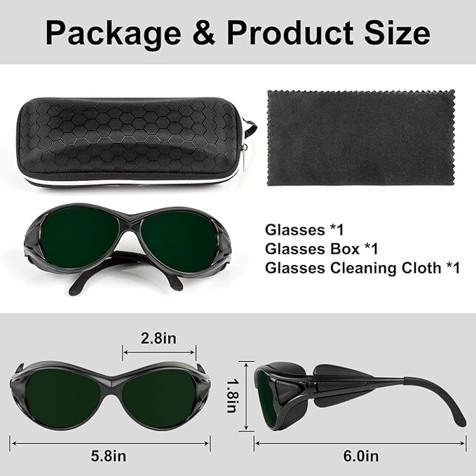 Red Light Therapy Glasses, IPL Laser Safety Glasses 200-2000nm for Laser Hair Removal and Red Light Therapy, Tanning Goggles for Eye Protection