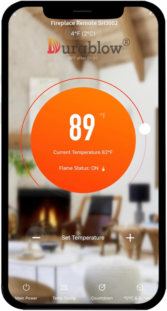 Durablow CB-SH3002 On/Off Gas Fire Fireplace Remote Control Kit+Thermostat+Timer with LCD Screen for Millivolt Valve, IPI Module (Smart Home Functions, for ComfortBilt Pellet Stoves+Thermostat+WiFi)