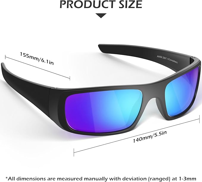 OXG Safety Glasses Protective Eyewear Men Women, ANSI Z87.1 Work Glasses Scratch Impact Resistant for Industrial Shooting