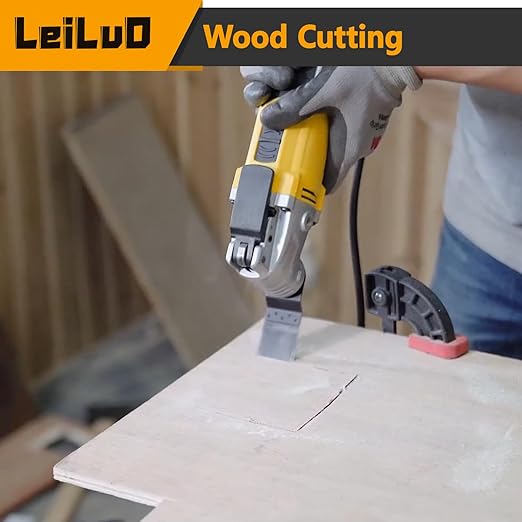 LEILUO 134 Pcs Multitool Blade Kits Oscillating Tool Cutting Sanding and Scraping Accessories with Storage Bag Oscillating Saw Blades Compatible with DeWalt Makita Dremel and More