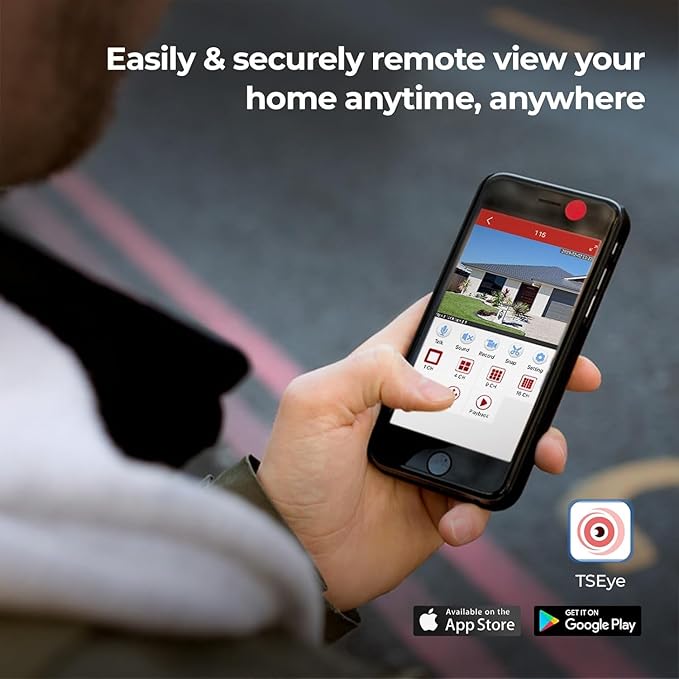 8 Channel 4 Camera Outdoor Wired CCTV System, Pre-Installed 500GB Hard Drive, Surveillance System, 1080p Full HD, 130 ft Infrared Night Vision, WDR & DNR, H.265, White Outdoor/Indoor Security Cameras