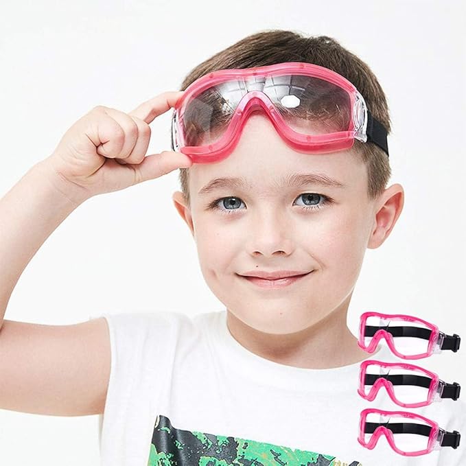 COMLZD Kids Safety Goggles, Safety Glasses For Kids, Kids Sports Goggles Science Lab Eye Protection Resistant Lens Anti-fog…