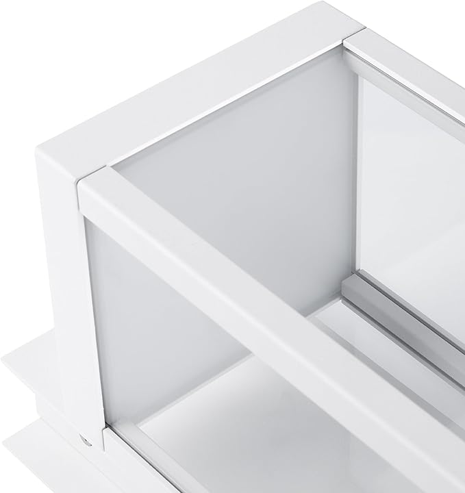 Lustrlach 2 Pack White Outdoor Wall Lights with Motion Sensor,15in LED Exterior Modern Porch Light Fixture IP54 Waterproof Wall Mount Lamp Wired for Outside Garden Front Door Patio