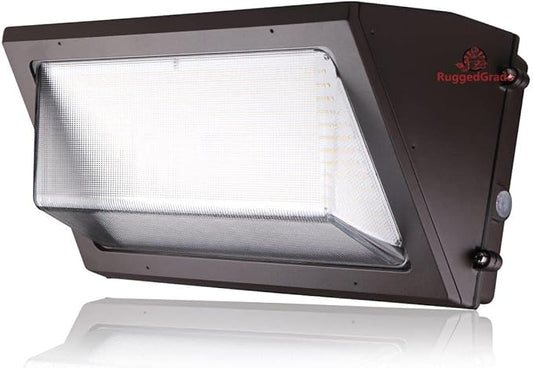 RuggedGrade 150W LED Wall Pack - 21,700 Lumens - 5000K Bright White - Semi Cut-Off - Durado III Series - with Photocell - Outdoor LED Wall Light - DLC 5.1 Premium