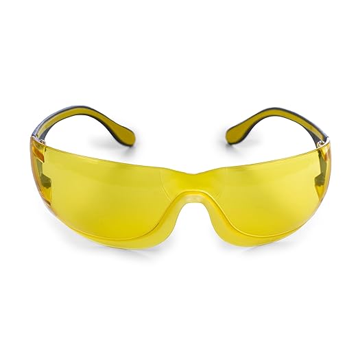 Adapt Moldex Safety Glasses (5002A-1), Amber Lens with Gray/Amber Temples, ANSI Z87.1 Certified, Anti-Fog, Scratch & UV Resistant, Unisex PPE Work Eyewear Protection for Men and Women (12-Pack)