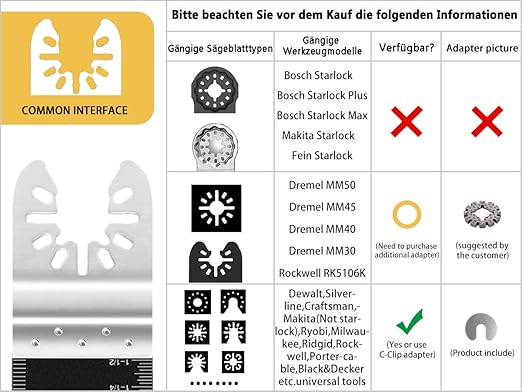 LEILUO 31Pcs Multitool Blade Kits for Wood Nails Drywall Cutting Oscillating Saw Blades Universal Oscillating Tool Blades with Storage Bag Compatible with DeWalt Makita Dremel and More
