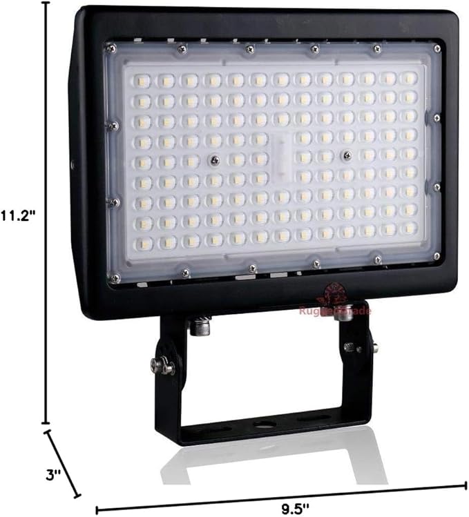 RuggedGrade 90W LED Flood Light | Kivo Series | 11,250 Lumens | 5000K Daylight | Outdoor Waterproof Security Light | Yoke Mount | DLC 5.1 Premium
