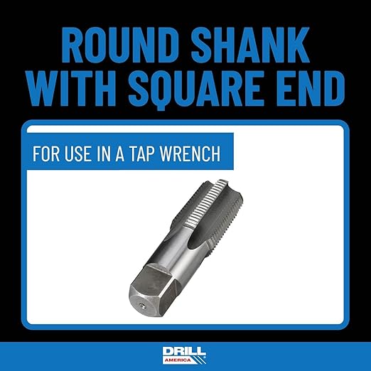 Drill America Plumber's Tool Kit, Drill, Tap and Die Kit, 10-Piece Tool Set with 3 NPT Tap and Drill Bits, 3 NPT Hex Dies (1/2”, 3/4", 1”), 4oz Tap Magic Cutting Fluid with Storage Bag, KMZPLUM12