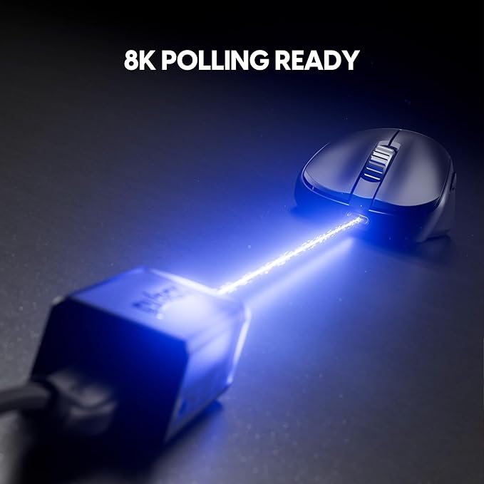 Pulsar Gaming Gears Xlite v4 eS Wireless Gaming Mouse Ergonomic, Optical Switch, 32000 DPI, 750 IPS, XS-1 Sensor, OLED Display, Driverless, 8k Dongle Included (Mini, Black)