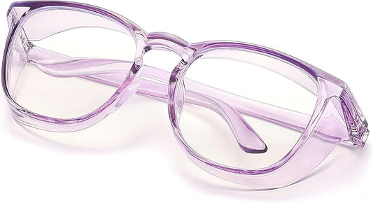 LASMEX Stylish Safety Glasses Goggles for Women Girls Anti-fog Glasses Protective Eyewear Clear Glasses