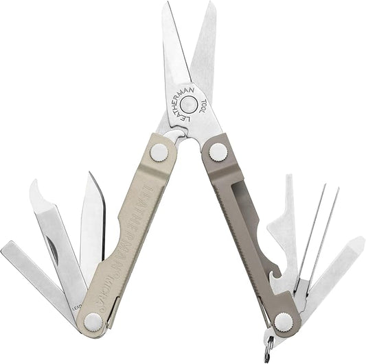 LEATHERMAN, Micra, Keychain Multi-tool with Grooming Tools, Mini Pocketknife for Everyday Carry (EDC), Hobbies & Outdoors, Built in the USA, Winter Fog