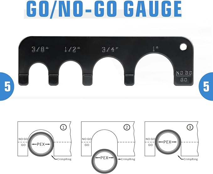 iCrimp KIT-FACL PEX Crimping Tool Kit for Crimping & Removal 1/2-in, 3/4-in, 1-in PEX Copper Crimp Ring, with PEX Tubing Cutter, Corner Operation Friendly