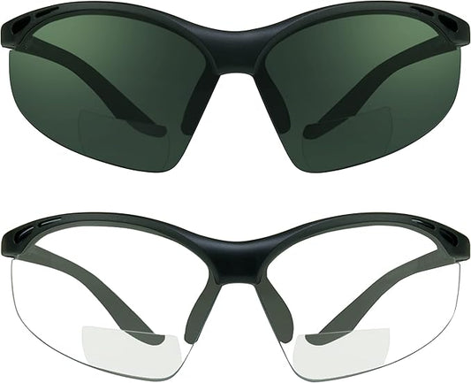 proSPORT Bifocal sunglass Safety Reader Z87 Wrap Around No Slip Grip +1.50 +2.00 +2.50 +3.00