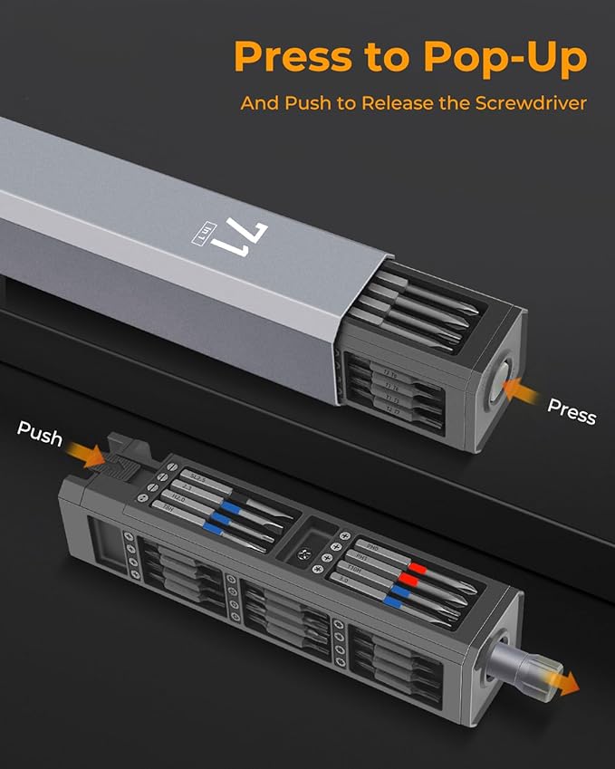 71 in 1 Small Precision Screwdriver Set,XIAONIAN Mini Multi-Bits Screwdriver Set,Micro Repair Tool Kit with Metal Case,360°Spin,for Phone,Eyeglasses,Watch,Macbook,PC,Jewelry,Ring Doorbell,PS5,PS4,Toys