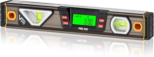 PREXISO Digital Level, 11.5'', Angle Slope with LCD Display, 360° Electronic Bubble Inclinometer, Vertical & Horizontal Spirit Bubble for Construction Carpenter Craftsman Renovation Home Professional