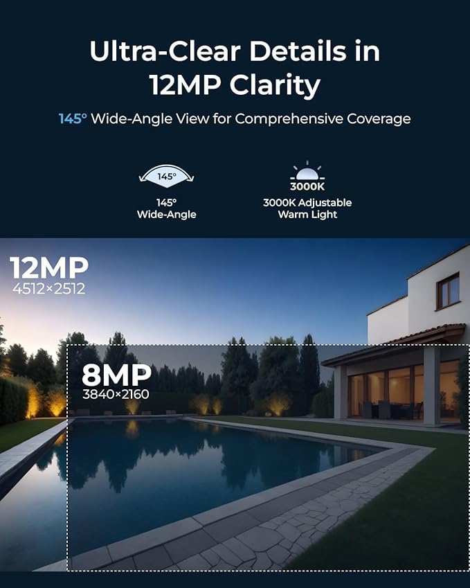 Reolink 12MP 8CH PoE Security Camera System with IK10 Vandalproof, 4pcs Dome PoE Cams Outdoor, Spotlights Color Night Vision, Built-in 2TB HDD, Smart AI Detection, Two-Way Talk, RLK8-1200V4