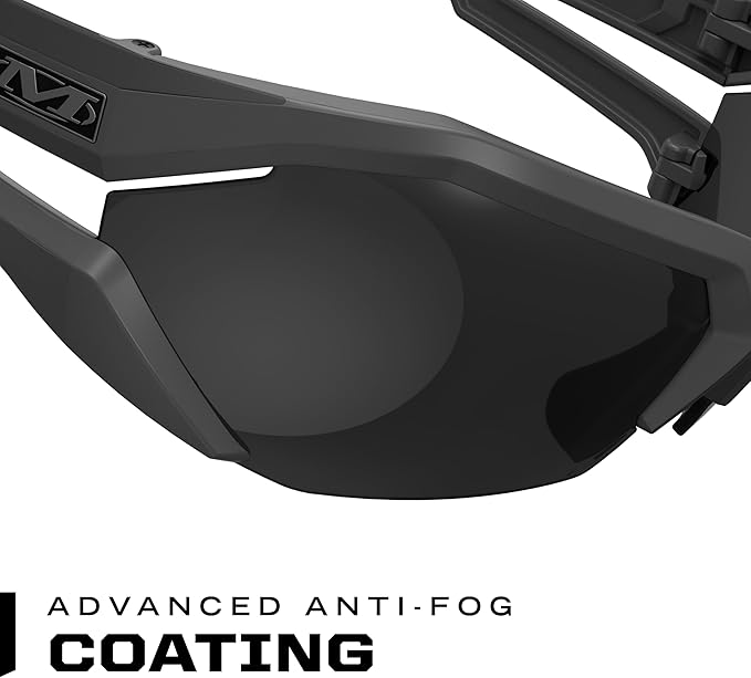 Mechanix Wear: Vision Type-V Safety Glasses with Advanced Anti Fog, Scratch Resistant, Half Framed Protective Eyewear, Lightweight Glasses with Adjustable Arms and Nose (Smoke Lens)