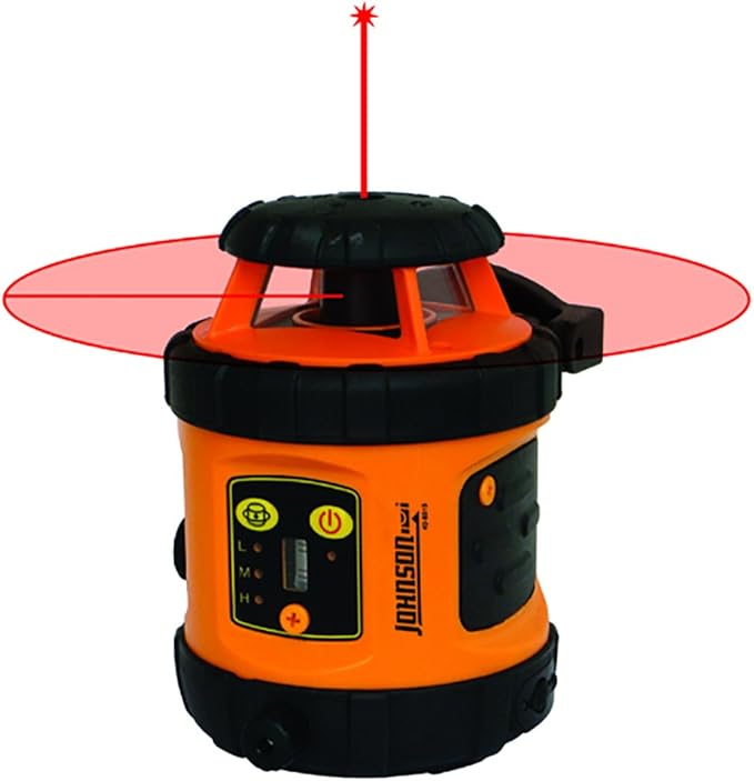 Johnson Level & Tool 40-6517 Self-Leveling Rotary Laser System, 29 x 7", Red, 1 Kit