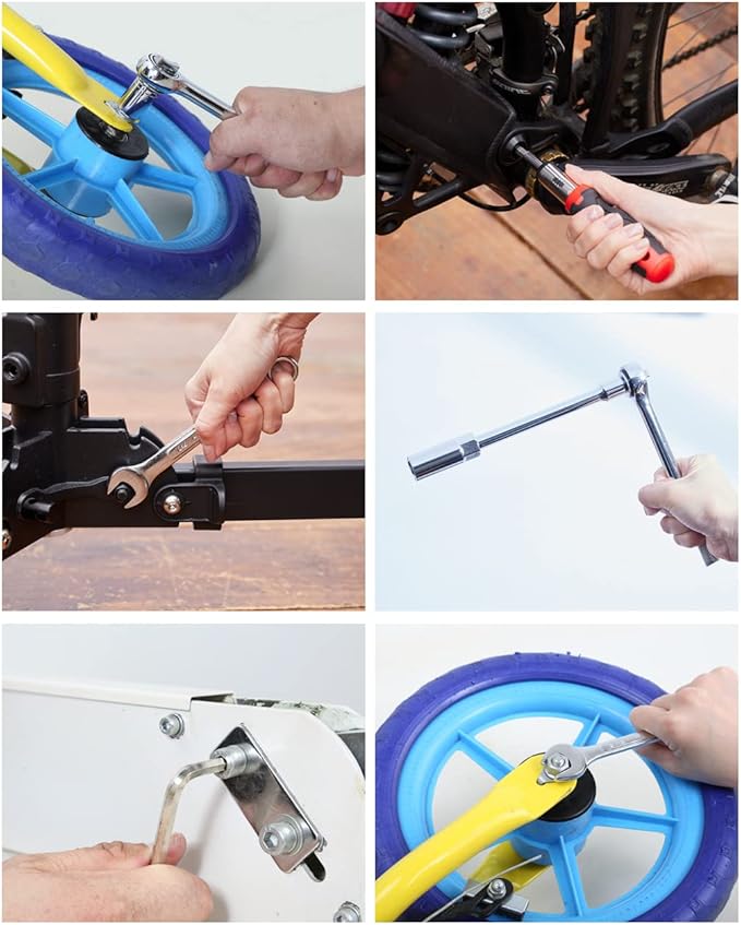 161Piece Mechanic Tool Set, 1/2", 3/8" &1/4" Drive SAE & Metric Socket Wrench Kit with Sockets Combination Wrenches, Auto Repair Tool Set with Storage Case and as A Gift