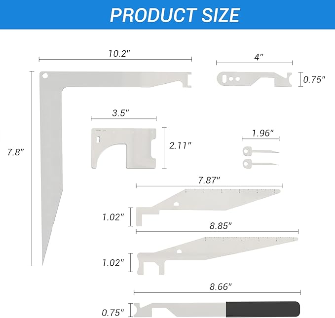 8PCS Upgraded Firefighter Tools Multipurpose Kit,Multi-function Leverage Tool,Multitools Pry Tool Set,First Aid EMS Firefighter Tools,Spring Steel,Rugged&Durable,Portable