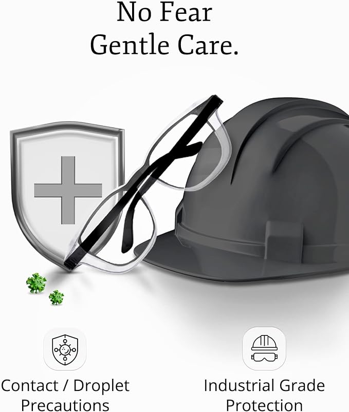 Aqulius 2 Pack Stylish Safety Glasses Goggles, Scratch Resistant, Safety Glasses for Women, Blue Light, Glasses for Nurses