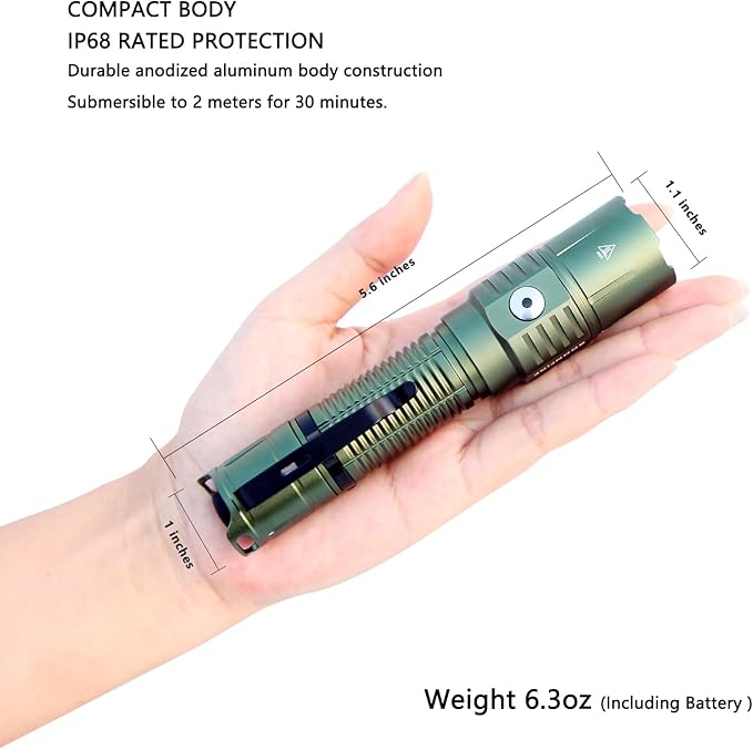 MX77 Military Grade Tactical Flashlight, High 2530 Lumen Police Flashlight with Holster, Long 362 Mters Throw, for Outdoor Rescue, Searching, Hiking and Law Enforcement Flashlights