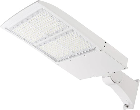 480V 300W LED Parking Lot Light, 5000K 42000LM(140lm/w) LED Shoebox Area Light - Direct Arm Mount, Dimmable Commercial Street Lighting, Surge Protection Built-in, AC277-480V UL DLC Listed