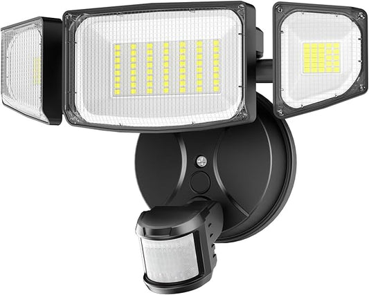 iMaihom 65W LED Security Lights Motion Sensor Outdoor, Dusk to Dawn Flood Lighting, 6500LM Motion Detected Floodlights for Outside, IP65 Waterproof Motion Lights for Garage,Yard (Hardwired)