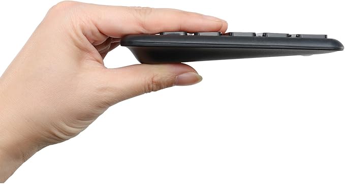 ADESSO WKB-4050UB Wireless Keyboard with Built-in Touchpad, 24GHz RF Technology, Ultra-Slim Scissor Switch Keys, 30ft Range, USB Wireless Receiver