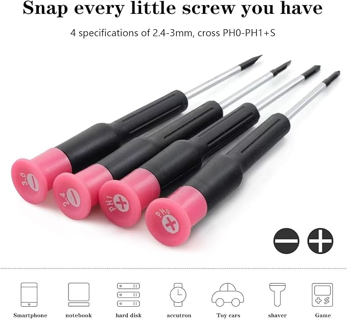 39 Pcs All Purpose Basic Household Pink Tool Kit for Women - Small Tool Set with Toolbox Great for Home, Garage, Office and College Dormitory Use