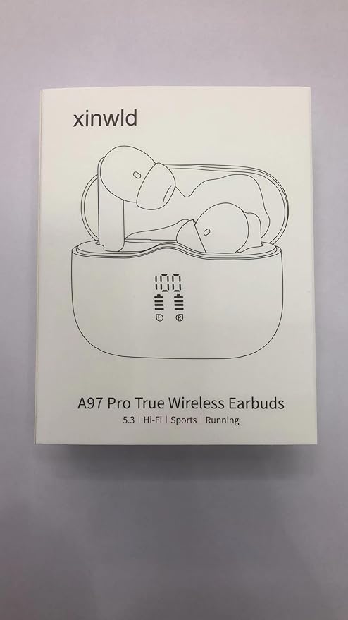 Wireless Earbuds, Bluetooth 5.4 Headphones in Ear with 4 ENC Noise Cancelling Mic, New Wireless Earphones HiFi Stereo Deep Bass 40H Playtime, in-Ear Bluetooth Earbuds LED Display IP7, USB-C, Violet