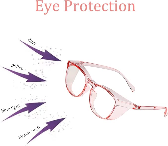 Safety Glasses for Men Women, Anti Fog Safety Goggles Comfortable Blue Light Blocking UV Protective Adult Nurse