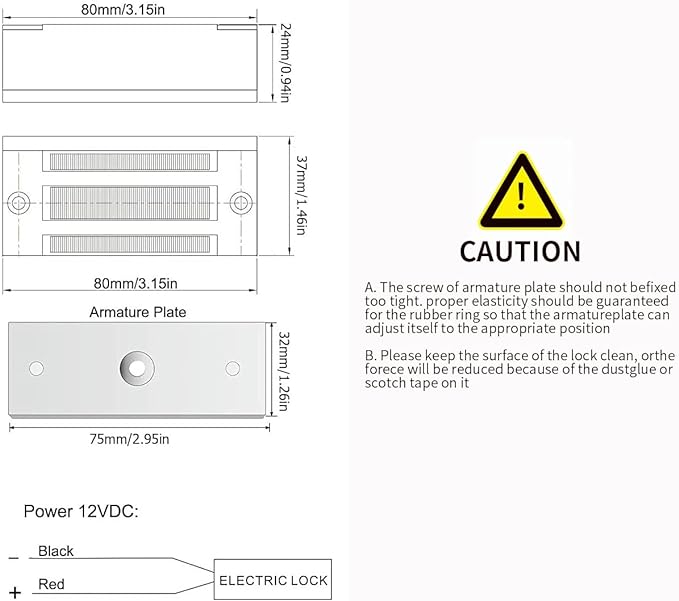 Mag Lock 1200LBS Holding Force Electromagnetic Commercial Lock 12V LED Indicator When Closed NO/NC Options,for Access Control System