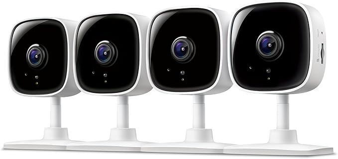 Tapo by TP-Link 1080P Indoor Security Camera for Baby Monitor, Pet Camera w/Motion Detection, 2-Way Audio Siren, Night Vision, Cloud & SD Card Storage, Works w/Alexa & Google Home, C100(4-Pack)