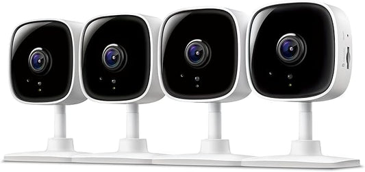 Tapo by TP-Link 1080P Indoor Security Camera for Baby Monitor, Pet Camera w/Motion Detection, 2-Way Audio Siren, Night Vision, Cloud & SD Card Storage, Works w/Alexa & Google Home, C100(4-Pack)