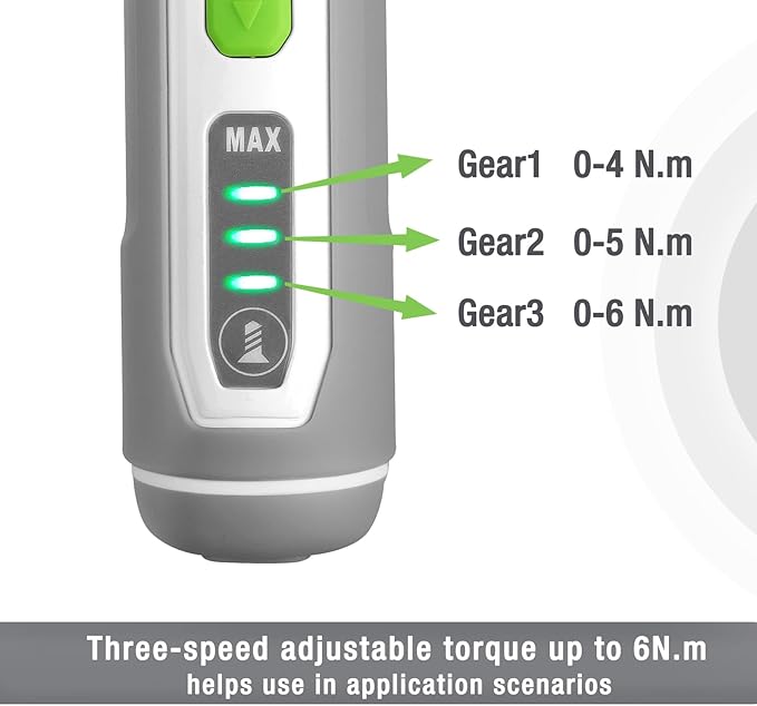 WORKPRO 4V Electric Screwdriver, Rechargeable Cordless Screwdriver Set with 35 Bits, Extension Rod, USB Charging Cable in Carrying Case, LED Light, White Gray