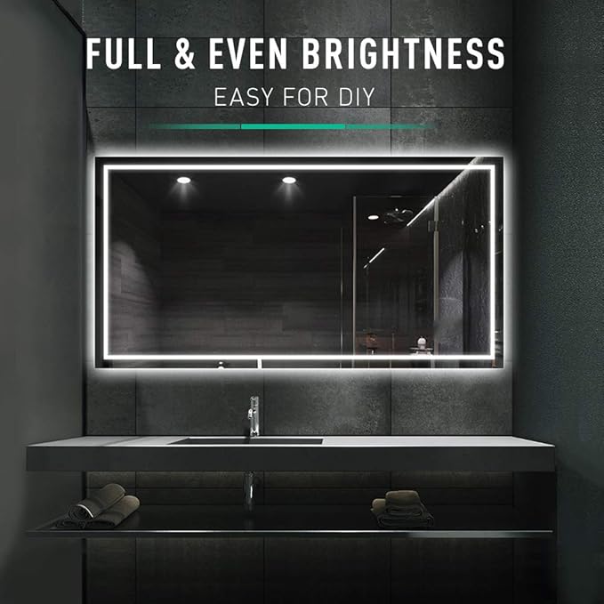 Lamomo White Led Strip Lights, 16.4ft/5m Neon Light Strip, 12V Flex Waterproof Neon LED Strip Silicone LED Neon Rope Light for Kitchen Bedroom Indoor Outdoor Decoration（Power Adapter not Included