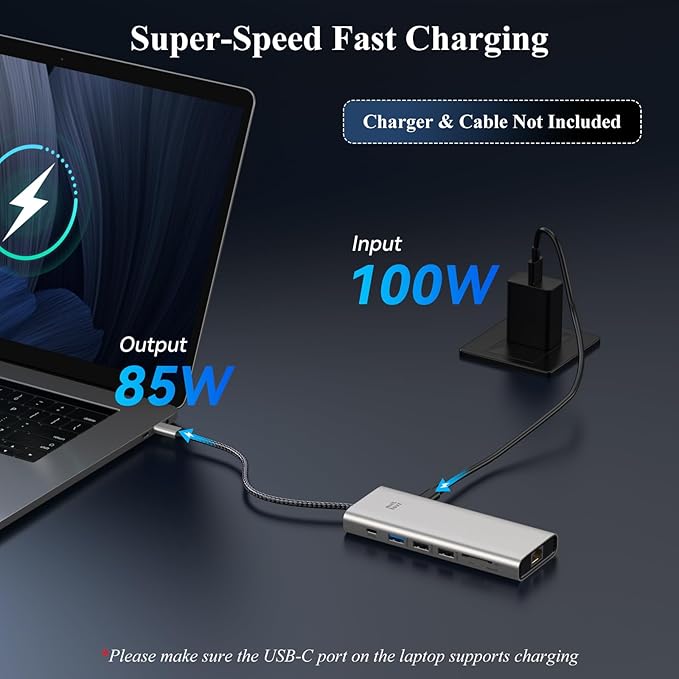 USB C Docking Station Triple Display Monitor Minthouz 12 in 1 USB C Hub,with 8K Dual DP,4*USB Port,100W PD Thunderbolt 3/4,2.5G Ethernet/SD/TF/3.5mm USB c Dock for MacBook,Dell,HP,Surface